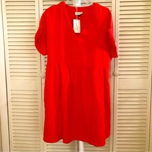 NWT Universal Thread Goods Co.  Dress 100% Cotton, Orange, Pockets, Size XXL